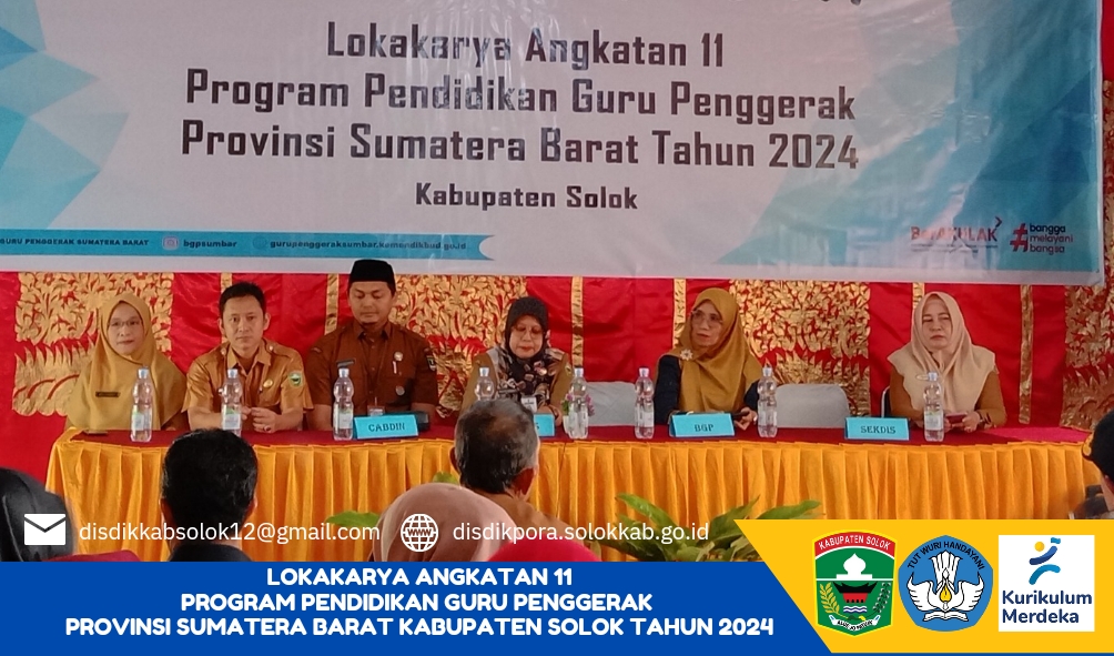 Lokakarya Angkatan 11 Program Pendidikan Guru Penggerak Provinsi Sumatera Barat Tahun 2024    - (Ada 1 foto)