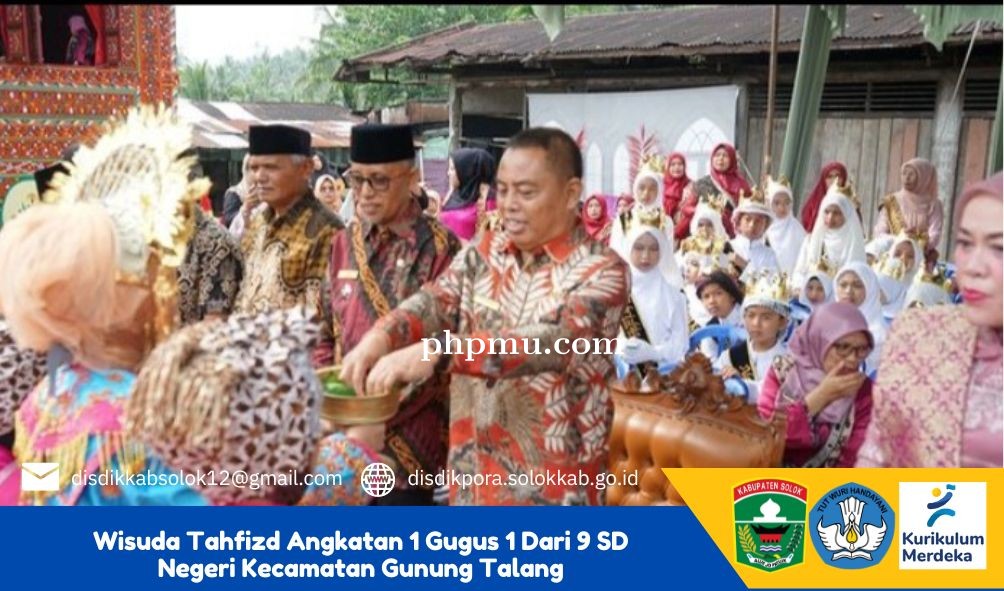 Wisuda Tahfizd Angkatan 1 Gugus 1 dari 9 SD Negeri Kecamatan Gunung Talang 