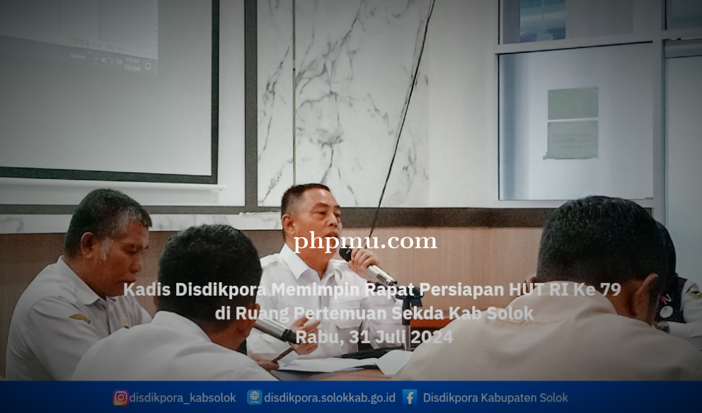 Kadis Disdikpora Kab Solok Pimpin Rapat Persiapan HUT RI Ke-79